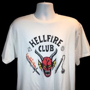 Hell Fire Club Stranger Things 4 Graphic T-Shirt NWOT
